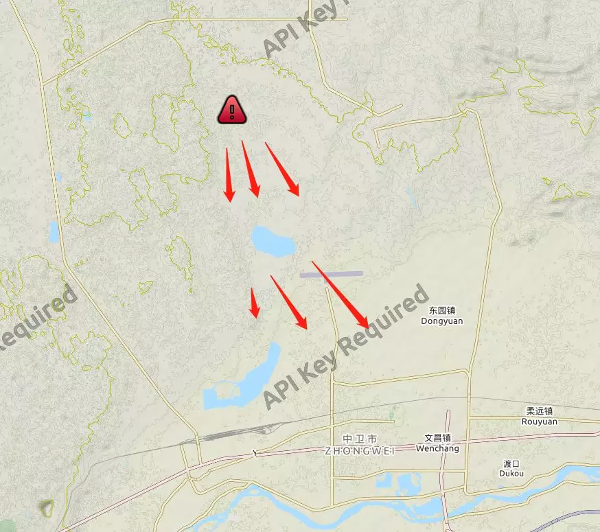 （图7  污染源区域地下水流场示意图，图中箭头为初步判断地下水流向，来自DE）.jpg